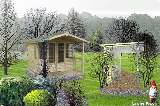 Garden design:deep woods of silence - Winter