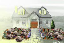 Garden design: Garden design:hallam house