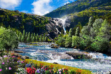Garden design: Garden design:Blue river