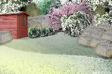 Garden design:Can't possibly engeneer a damn waterfall so I get my revenge with these White falls Garden design:White falls
