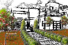 Garden design: beautiful flower. Garden design: your dreams.