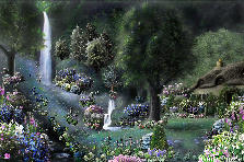 Garden design:After feeling sorry for myself over a lost love, I decided to watch a movie on exciting animated mystic people. The flow and love and mystic things took my breath away. Why couldn't this happen in real life? I needed more. I dragged myself to bed, with a head full of dreamy characters, and fell asleep. Garden design:Mystical Wooded Cottage