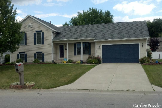 Garden design:landscaping house - Summer