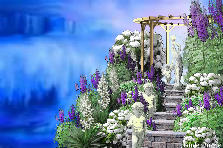 Garden design:mother helps the littlest angel