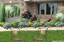 Garden design: Garden design:Ranch style home - my version
