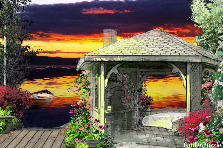 Garden design:Water on fire. 
