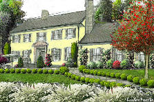 Garden design:Yellow house.