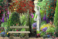 Garden design:Close up of the border. 