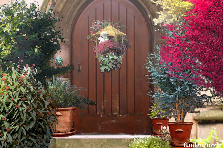 Garden design:Rustic Brown Door