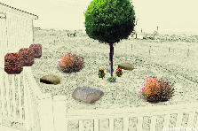 Garden design:Left of Door 1