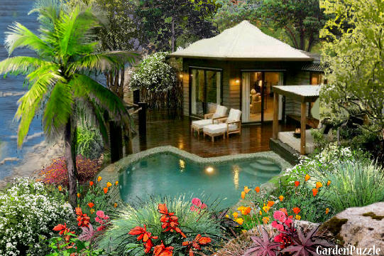 GardenPuzzle - project Private beach house.