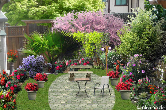 7 New Landscape Design Ideas For Small Spaces | La Jolla ... Corner - GardenPuzzle - online garden planning tool